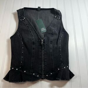 Wild Fable Black Denim Vest XXS